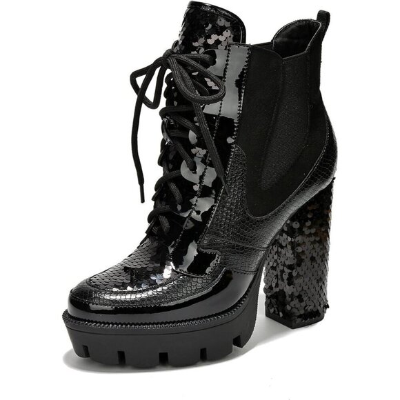 ✨Cape Robbin Ankle Boots Women Black Polyurethane Rhinestone Cowboy Boots (Nell) - Picture 1 of 8